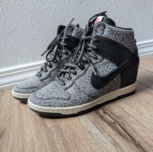 Stylish Black and Gray High-Top Sneakers